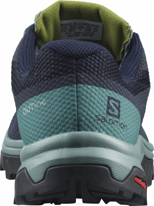 Women\'s Hiking Shoes - Outline Gore-Tex V42L1147 Salomon Trellis/Navy Blazer/Guacamole - Salomon shoes