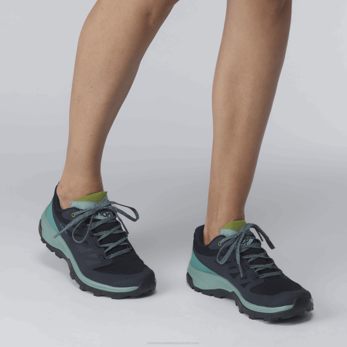 Women\'s Hiking Shoes - Outline Gore-Tex V42L1147 Salomon Trellis/Navy Blazer/Guacamole - Salomon shoes