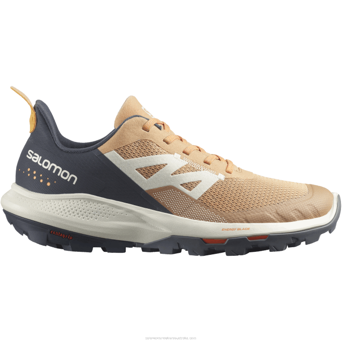 Women's Hiking Shoes - Outpulse V42L1281 Salomon Fenugreek/Ebony/Blazing Orange - Salomon sneakers Australia