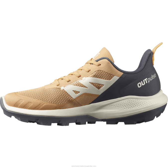 Women\'s Hiking Shoes - Outpulse V42L1281 Salomon Fenugreek/Ebony/Blazing Orange - Salomon sneakers Australia