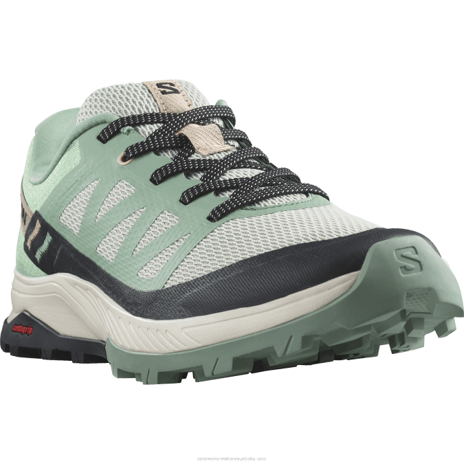 Women\'s Hiking Shoes - Outrise V42L1279 Salomon Granite Green/Green Ash/Tender Peach - Salomon shoes