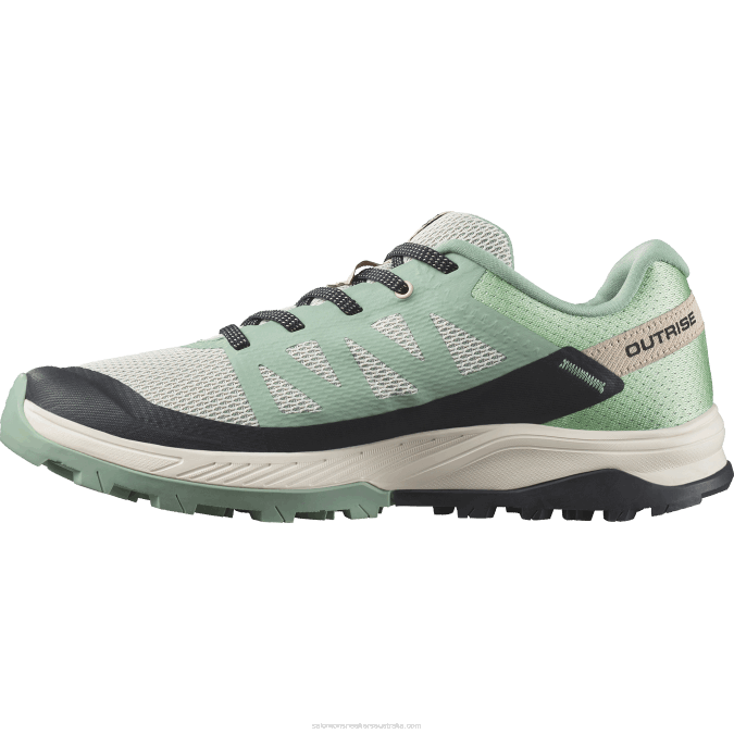 Women\'s Hiking Shoes - Outrise V42L1279 Salomon Granite Green/Green Ash/Tender Peach - Salomon shoes