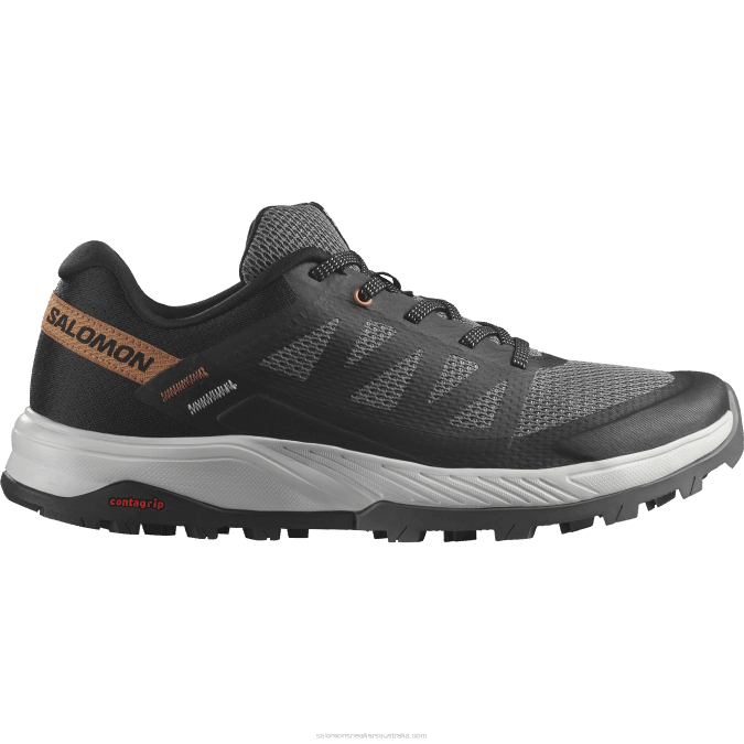 Women's Hiking Shoes - Outrise V42L1280 Salomon Plum Kitten/Black/Coral Gold - Salomon Australia