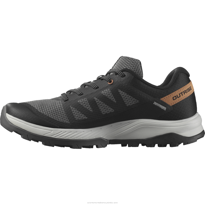 Women\'s Hiking Shoes - Outrise V42L1280 Salomon Plum Kitten/Black/Coral Gold - Salomon Australia