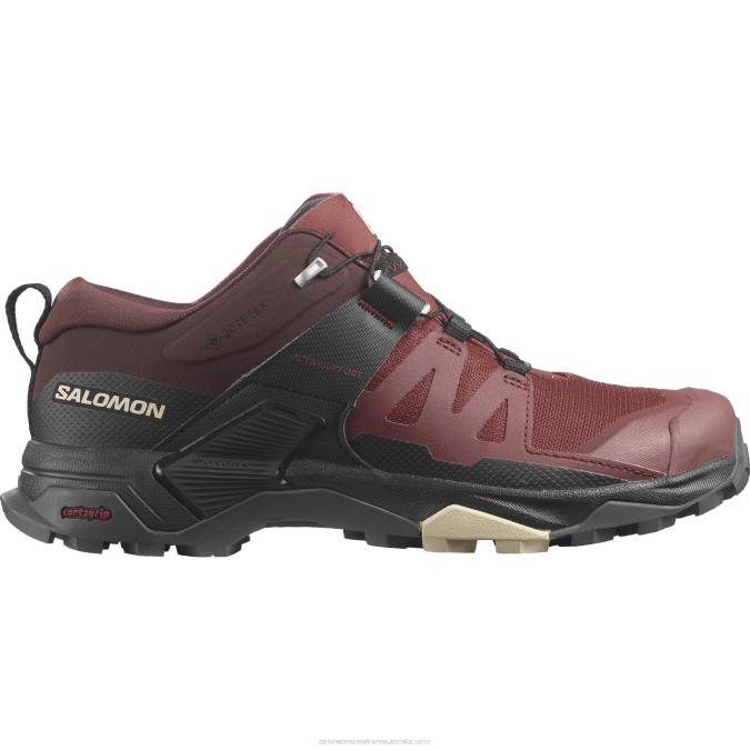Women's Hiking Shoes - X Ultra 4 Gore-Tex V42L1140 Salomon Madder Brown/Black/Bleached Sand - Salomon sneakers Australia