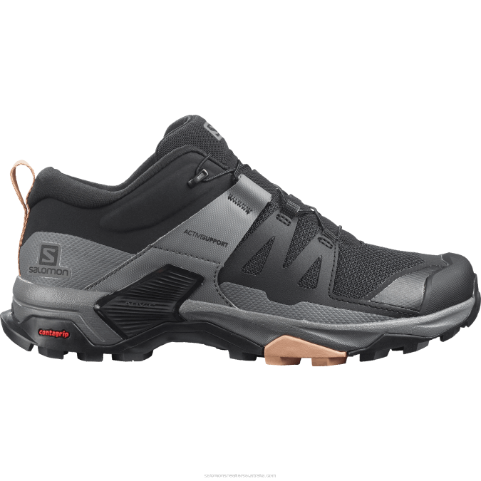 Women's Hiking Shoes - X Ultra 4 V42L1119 Salomon Black/Quiet Shade/Sirocco - Salomon sneakers Australia