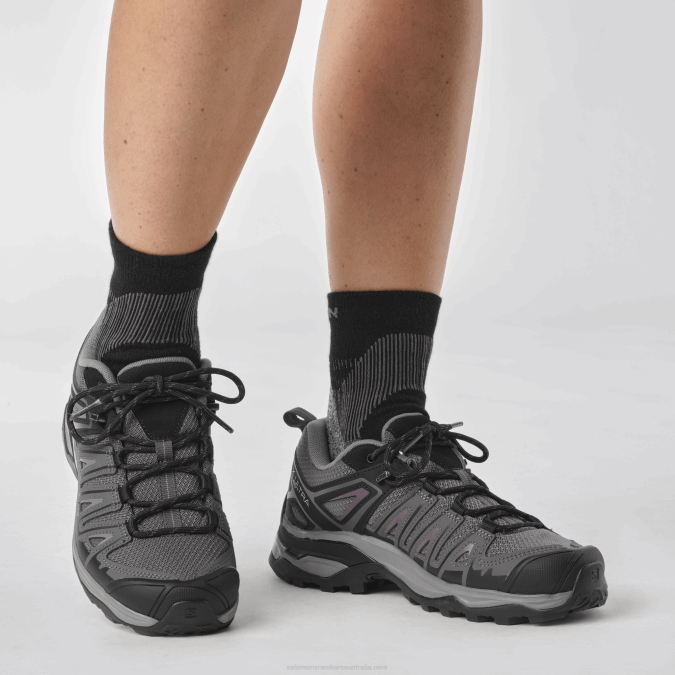 Women\'s Hiking Shoes - X Ultra Pioneer Aero V42L1120 Salomon Magnet/Black/Moonscape - Salomon shoes