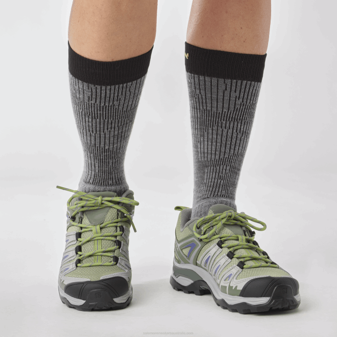 Women\'s Hiking Shoes - X Ultra Pioneer Aero V42L1121 Salomon Oil Green/Castor Gray/Amparo Blue - Salomon Australia