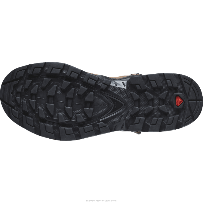 Women\'s Leather Hiking Boots - Quest Element Gore-Tex V42L1135 Salomon Mocha Mousse/Pewter/Marine Blue - Salomon shoes