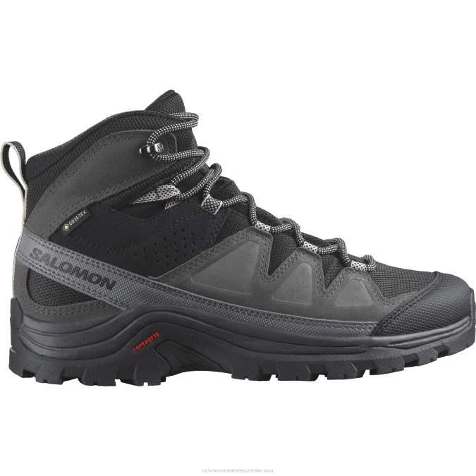 Women's Leather Hiking Boots - Quest Rove Gore-Tex V42L1142 Salomon Black/Magnet/Quiet Shade - Salomon Australia