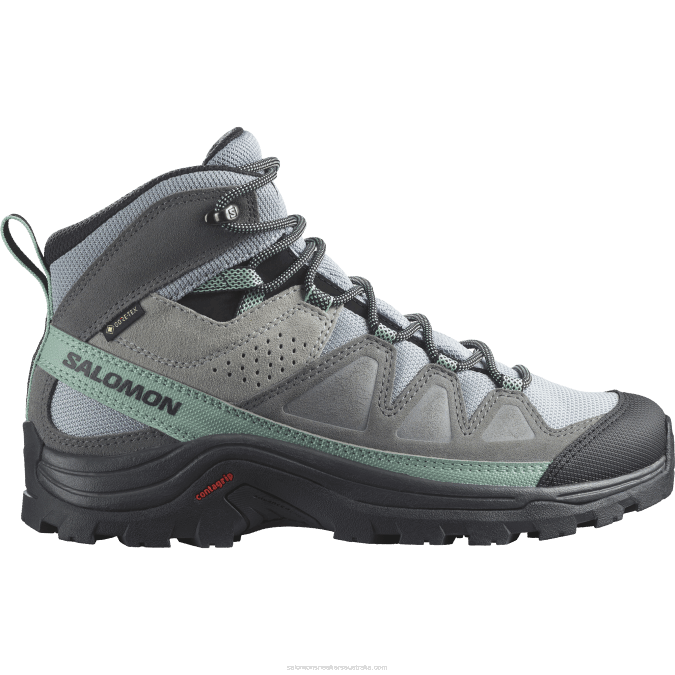 Women's Leather Hiking Boots - Quest Rove Gore-Tex V42L1143 Salomon Quarry/Quiet Shade/Black - Salomon sneakers Australia
