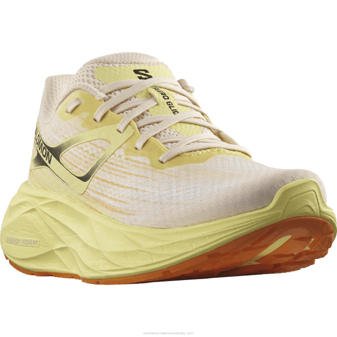 Women\'s Running Shoes - Aero Glide V42L1150 Salomon Tender Peach/Yellow Iris/White - Salomon Australia