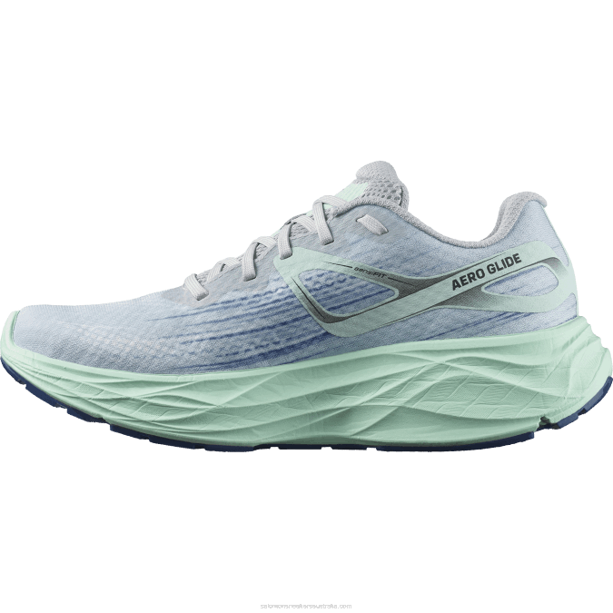 Women\'s Running Shoes - Aero Glide V42L1151 Salomon Pearl Blue/Yucca/Clematis Blue - Salomon sneakers Australia