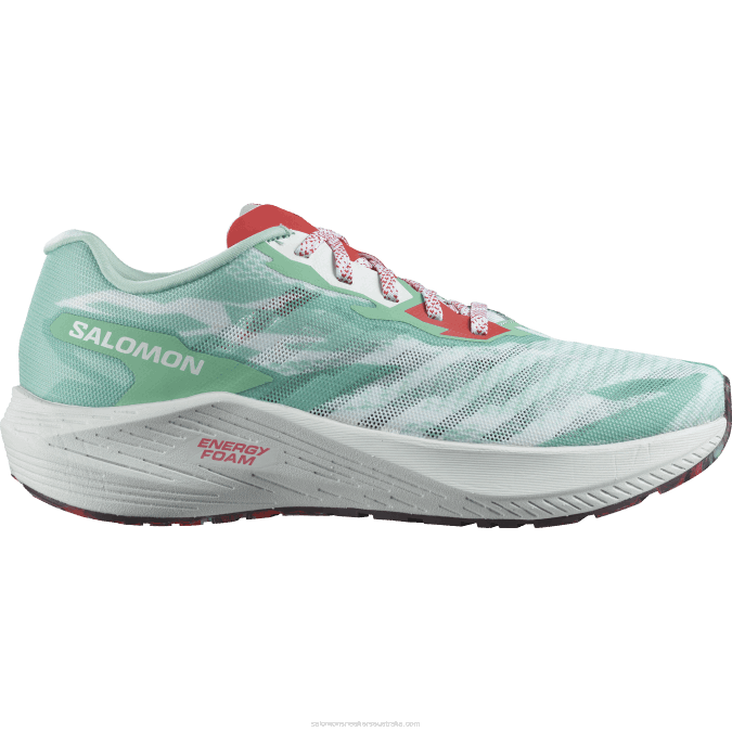 Women's Running Shoes - Aero Volt V42L752 Salomon Yucca/White/Poppy Red - Salomon shoes