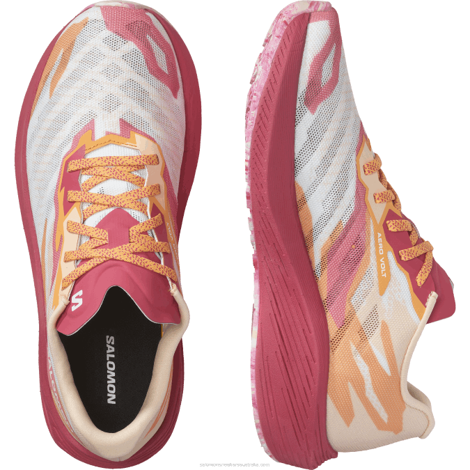 Women\'s Running Shoes - Aero Volt V42L753 Salomon Tender Peach/Virtual Pink/White - Salomon Australia