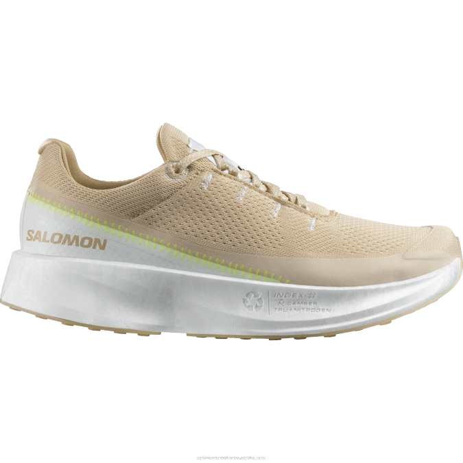 Women's Running Shoes - Index 02 V42L745 Salomon White/Hazelnut/Safety Yellow - Salomon sneakers Australia