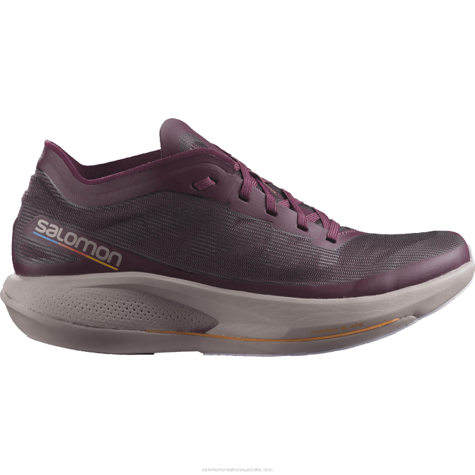 Women's Running Shoes - Phantasm V42L743 Salomon Grape Wine/Quail/Purple Heather - Salomon shoes