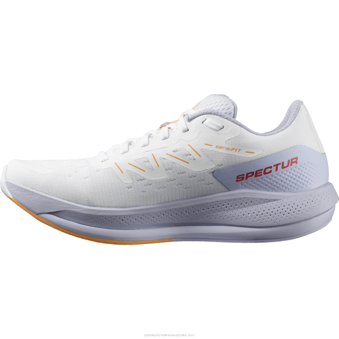 Women\'s Running Shoes - Spectur V42L747 Salomon White/Purple Heather/Blazing Orange - Salomon Australia