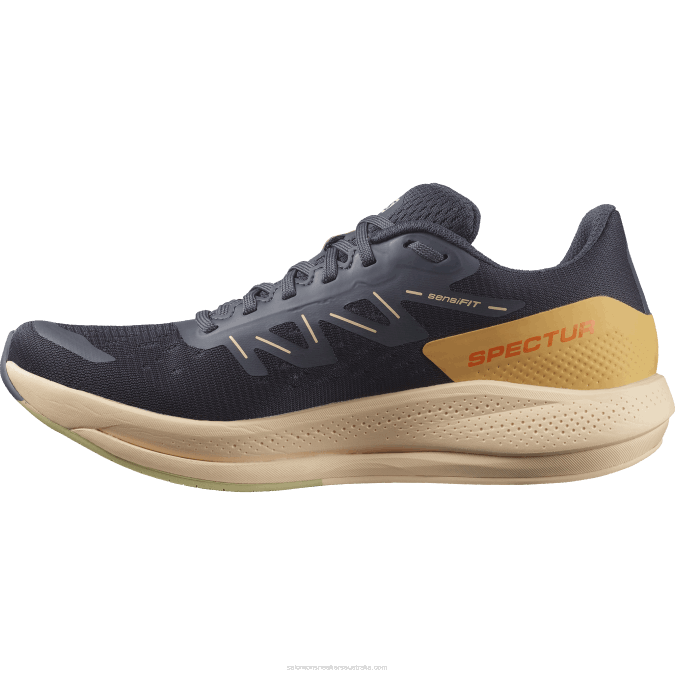 Women\'s Running Shoes - Spectur V42L749 Salomon Ebony/Almond Cream/Leek Green - Salomon shoes