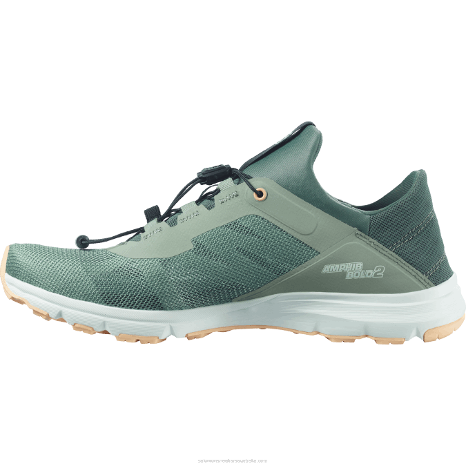 Women\'s Sandals - Amphib Bold 2 V42L791 Salomon Green Milieu/Balsam Green/Almond Cream - Salomon Australia