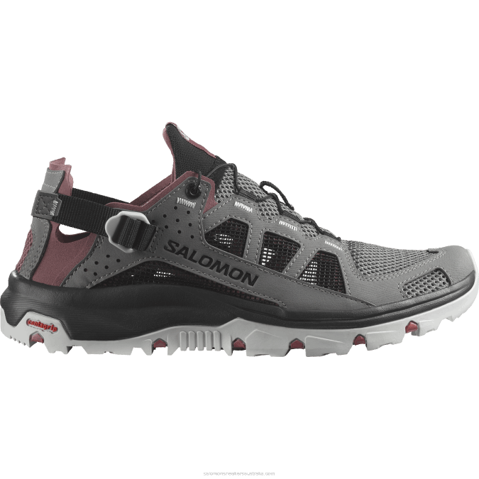 Women's Water Shoes - Techamphibian 5 V42L788 Salomon Pewter/Black/Wild Ginger - Salomon Australia