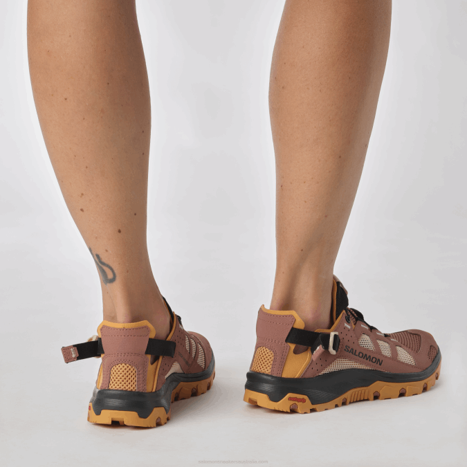 Women\'s Water Shoes - Techamphibian 5 V42L789 Salomon Cedar Wood/Buckskin/Rose Cloud - Salomon sneakers Australia