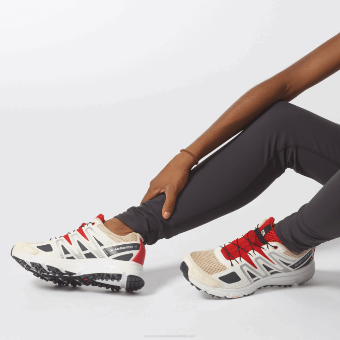 Women\'s Sportstyle Shoes - X-Mission 4 V42L780 Salomon Vanilla Ice/Ebony/Goji Berry - Salomon sneakers Australia