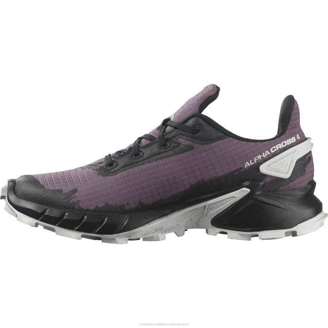 Women\'s Running Shoes - Alphacross 4 V42L1541 Salomon Moonscape/Black/Lunar Rock - Salomon shoes