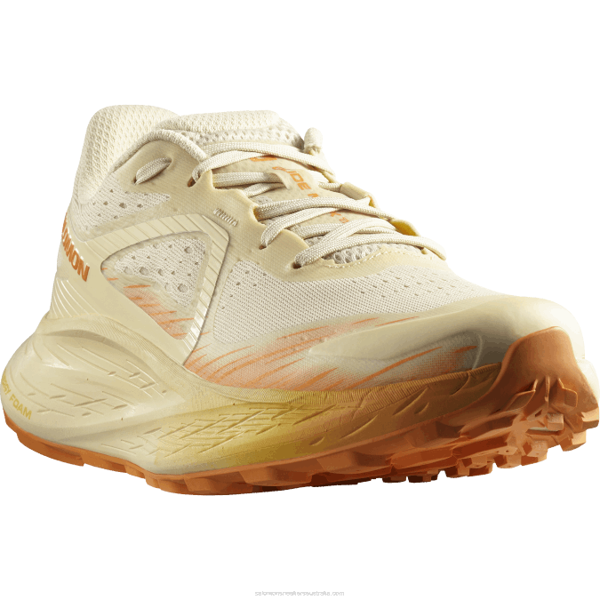 Women\'s Trail Running Shoes - Glide Max Tr V42L1499 Salomon Bleached Sand/Tender Peach/Orange Pepper - Salomon shoes