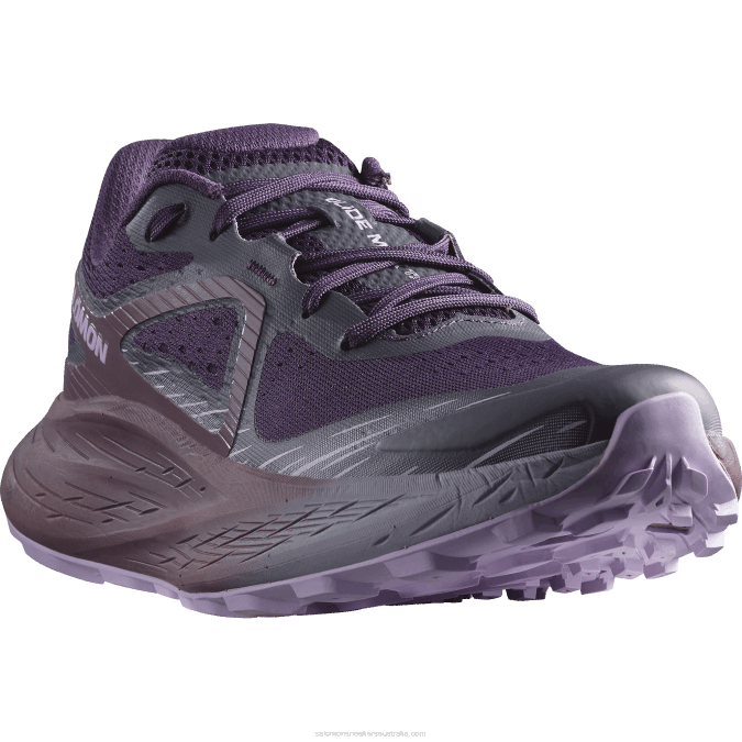 Women\'s Trail Running Shoes - Glide Max Tr V42L1500 Salomon Nightshade/Moonscape/Orchid Bloom - Salomon Australia