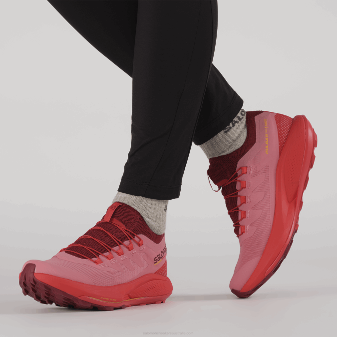 Women\'s Trail Running Shoes - Pulsar Trail Pro V42L1533 Salomon Tea Rose/Biking Red/Blazing Orange - Salomon Australia