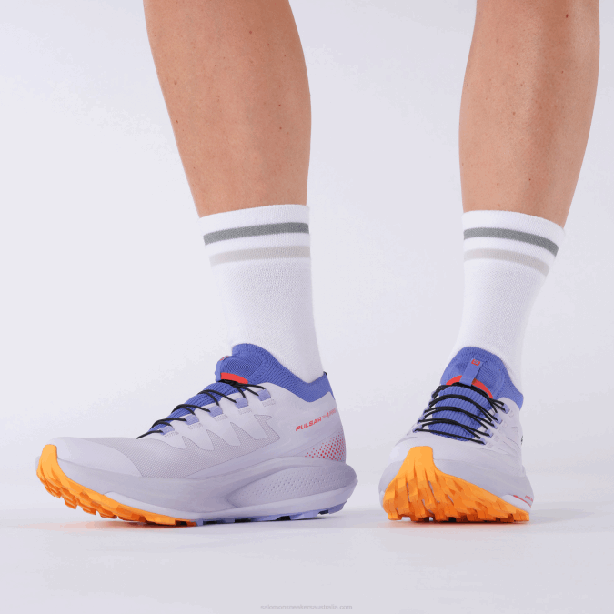 Women\'s Trail Running Shoes - Pulsar Trail Pro V42L1534 Salomon Purple Heather/Amparo Blue/Blazing Orange - Salomon sneakers Australia