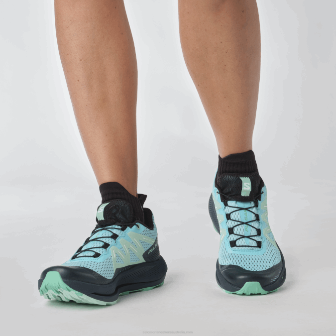 Women\'s Trail Running Shoes - Pulsar Trail V42L1513 Salomon Blue Radiance/Carbon/Yucca - Salomon sneakers Australia