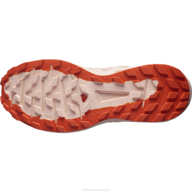 Women\'s Trail Running Shoes - Sense Ride 4 V42L1536 Salomon Sirocco/Peachy Keen/Red Orange - Salomon Australia