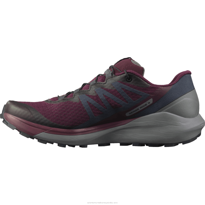 Women\'s Trail Running Shoes - Sense Ride 4 V42L1538 Salomon Wine Tasting/Quiet Shade/Ebony - Salomon shoes
