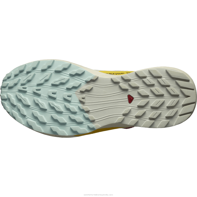 Women\'s Trail Running Shoes - Sense Ride 5 V42L1497 Salomon Rainy Day/Hot Sauce/Freesia - Salomon Australia