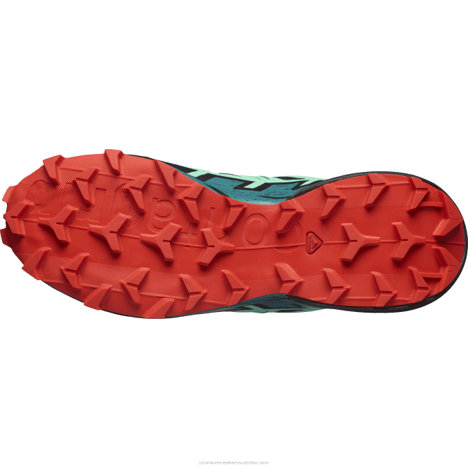 Women\'s Trail Running Shoes - Speedcross 6 V42L1503 Salomon Black/Biscay Green/Fiery Red - Salomon Australia