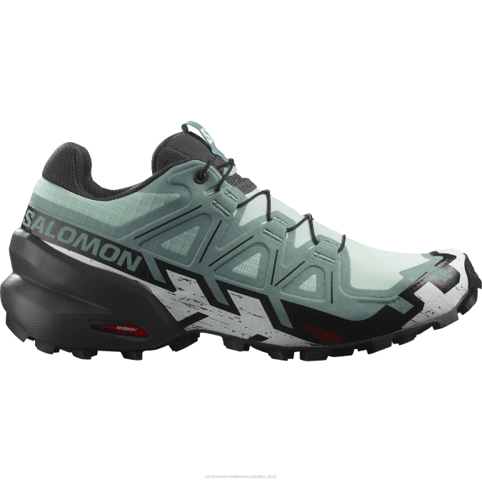 Women's Trail Running Shoes - Speedcross 6 V42L1505 Salomon Yucca/Ebony/White - Salomon shoes
