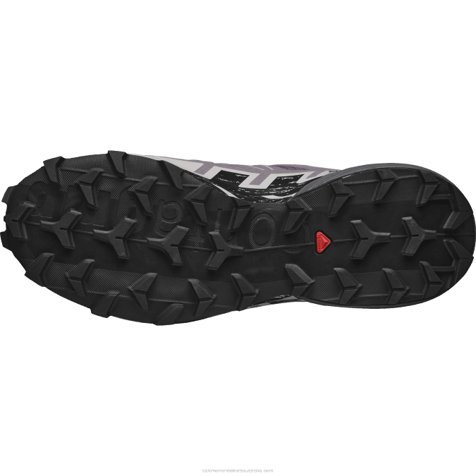 Women\'s Trail Running Shoes - Speedcross 6 Wide V42L1522 Salomon Moonscape/Black/Ashes Of Roses - Salomon sneakers Australia
