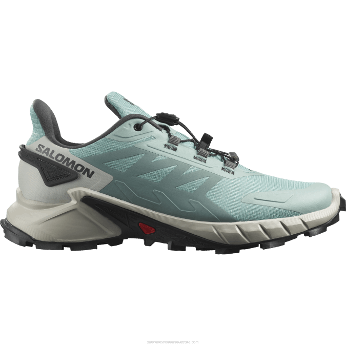 Women's Trail Running Shoes - Supercross 4 V42L1543 Salomon Aquifer/Lunar Rock/Ebony - Salomon sneakers Australia