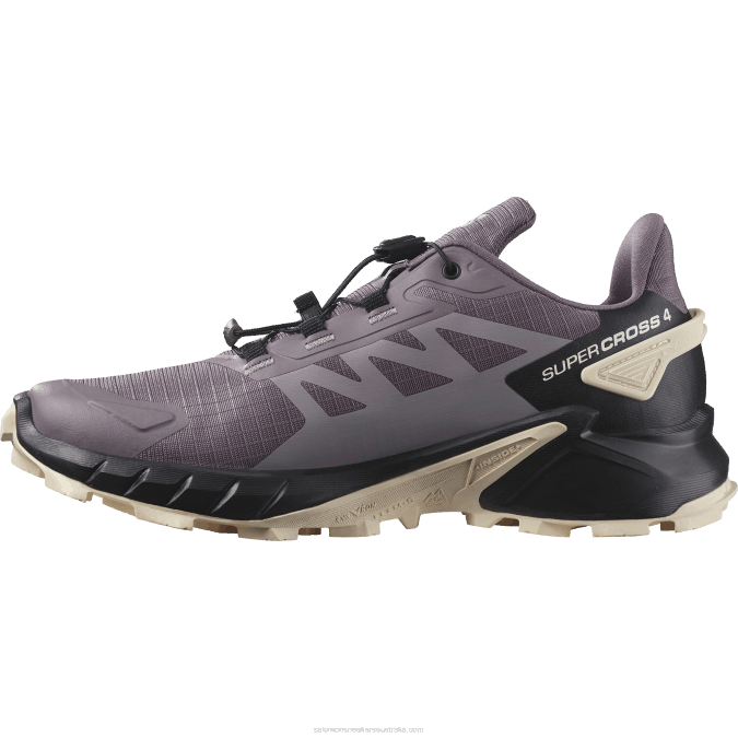 Women\'s Trail Running Shoes - Supercross 4 V42L1545 Salomon Moonscape/Black/Tender Peach - Salomon Australia