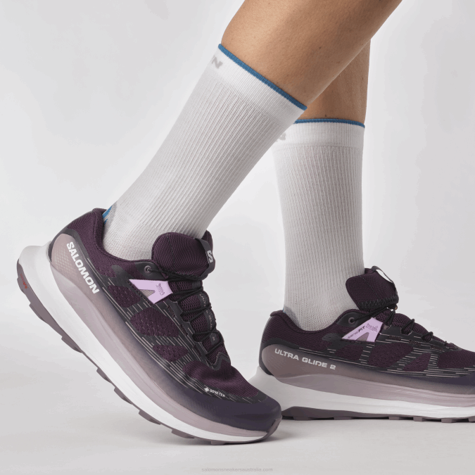 Women\'s Trail Running Shoes - Ultra Glide 2 Gore-Tex V42L1520 Salomon Nightshade/White/Moonscape - Salomon shoes