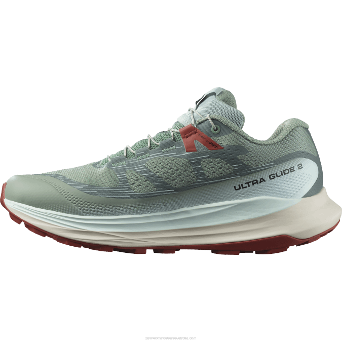 Women\'s Trail Running Shoes - Ultra Glide 2 V42L1489 Salomon Lily Pad/Bleached Aqua/Hot Sauce - Salomon sneakers Australia