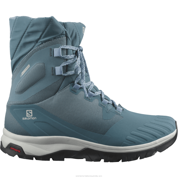 Women's Vaya Powder Ts Cswp V42L784 Salomon Bluestone/Mallard Blue/Black - Salomon shoes