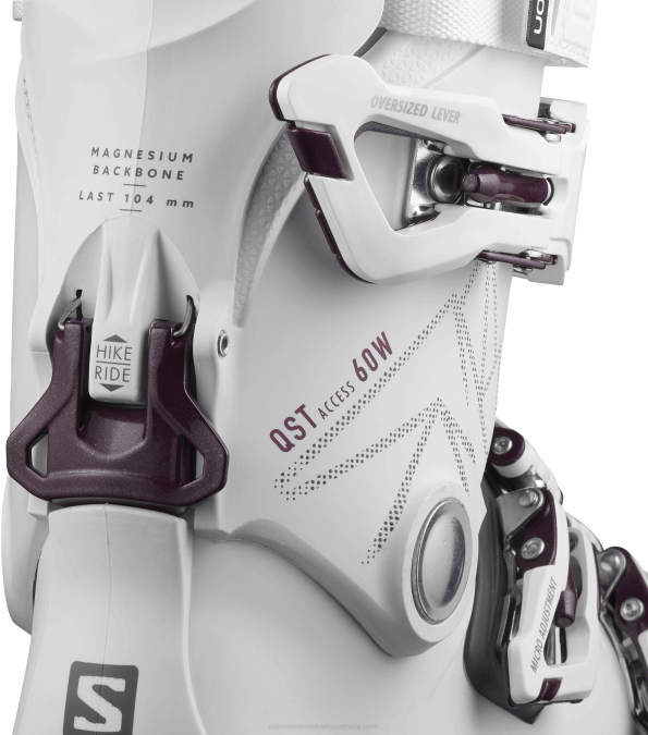 Women\'s All-Mountain Boots - Qst Access 60 V42L1041 Salomon White/Anthracite Translucent/Burgendy - Salomon Australia