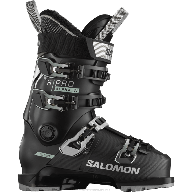 Women's On-Piste Boots - S/Pro Alpha 80 V42L1038 Salomon Black/White Moss/Silver - Salomon Australia