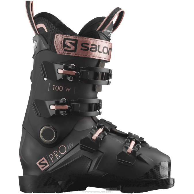 Women's On-Piste Boots - S/Pro Hv 100 V42L1033 Salomon Black/Rose Gold/Belluga - Salomon shoes