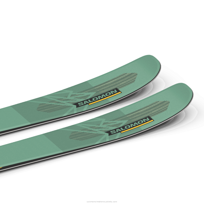 Women\'s All-Mountain Skis - Qst 92 V42L1008 Salomon Green Spruce/Solar Power/Black - Salomon shoes