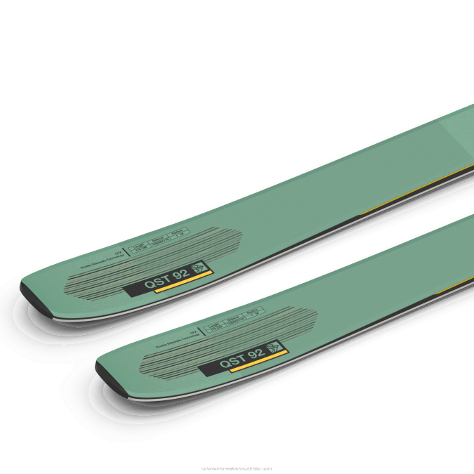 Women\'s All-Mountain Skis - Qst 92 V42L1008 Salomon Green Spruce/Solar Power/Black - Salomon shoes