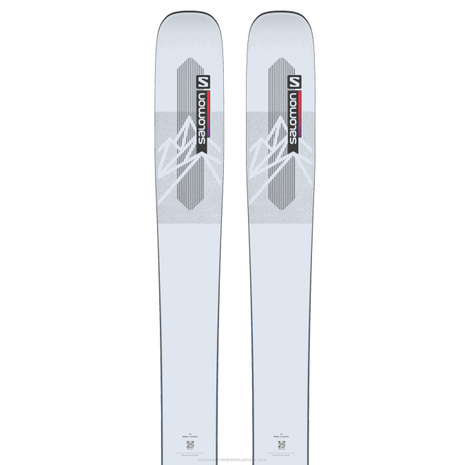 Women's All-Mountain Skis - Qst Blank V42L1000 Salomon Illusion Blue/Red/Process Blue - Salomon Australia